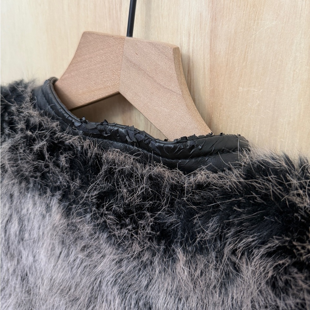 J Brand Ashbey Faux Fur Jacket Silver Fox Small - Picture 6 of 6